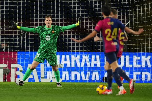 FC Barcelona, Barca Rayo Vallecano. La Liga EA Sports match. Date 24 Wojciech Szczesny of FC Barcelona during the La Liga EA Sports match between FC Barcelona and Rayo Vallecano played at Lluis Companys Stadium on February 17, 2025 in Barcelona, Spain. kpng Copyright: xBaguxBlancox xPRESSINPHOTOx PS_240217_1996