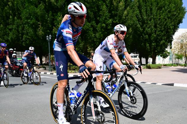 UAE Tour 2025 - Stage 5 DUBAI, UNITED ARAB EMIRATES - FEBRUARY 21 : Merlier Tim (BEL) of Soudal Quick-Step during Stage 5 of the UAE Tour 2025 cycling race with start in American University in Dubai and finish in Hamdan Bin Mohammed Smart University (160 km) on February 21, 2025 in Dubai, United Arab Emirates, 21 02 2025 Dubai United Arab Emirates  Copyright: xPeterxDexVoechtx