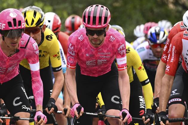 2025 Volta Algarve cycling race - Stage 3 TAVIRA, PORTUGAL - FEBRUARY 21 : Asgreen Kasper (DEN) of EF Education - Easypost during stage 3 of the 51th edition of the Volta Algarve cycling race, with start in Vila Real Santo Antonio and finish in Tavira on February 21, 2025 in Tavira, Portugal, 21 02 2025 ( Motordriver Kenny Verfaillie - Tavira Portugal  Copyright: xTomasxSiskx