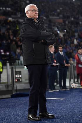 Claudio Ranieri, head coach of AS Roma, looks on during the Europa League football match between AS Roma and FC Porto at Olimpico stadium in Rome (Italy), February 20, 2025. andreaxstaccioli