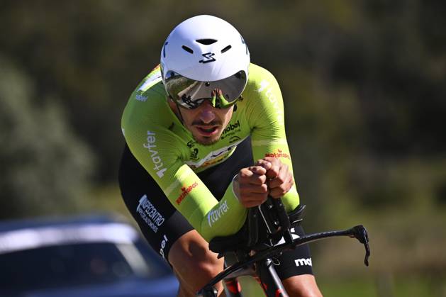 2025 Volta Algarve cycling race - Stage 5 MALHAO, PORTUGAL - FEBRUARY 23 : Morais Francisco (POR) of Tavfer-Ovos Matinados-Mortagua during stage 5, an individual time trial, of the 51th edition of the Volta Algarve cycling race, with start in Salir and finish in Malhao on February 23, 2025 in Malhao, Portugal, 23 02 2025 ( Motordriver Kenny Verfaillie - Malhao Portugal  Copyright: xTomasxSiskx