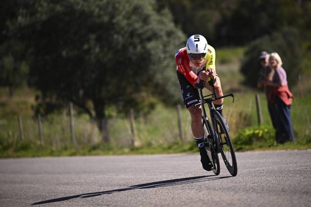 2025 Volta Algarve cycling race - Stage 5 MALHAO, PORTUGAL - FEBRUARY 23 : Kamp Alexander (GER) of Intermarche - Wanty during stage 5, an individual time trial, of the 51th edition of the Volta Algarve cycling race, with start in Salir and finish in Malhao on February 23, 2025 in Malhao, Portugal, 23 02 2025 ( Motordriver Kenny Verfaillie - Malhao Portugal  Copyright: xTomasxSiskx