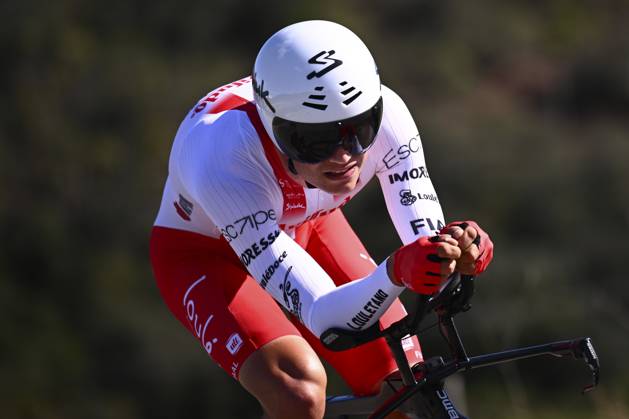 2025 Volta Algarve cycling race - Stage 5 MALHAO, PORTUGAL - FEBRUARY 23 : Dominguez David (ESP) of Aviludo-Louletano-Loule during stage 5, an individual time trial, of the 51th edition of the Volta Algarve cycling race, with start in Salir and finish in Malhao on February 23, 2025 in Malhao, Portugal, 23 02 2025 ( Motordriver Kenny Verfaillie - Malhao Portugal Copyright: xTomasxSiskx