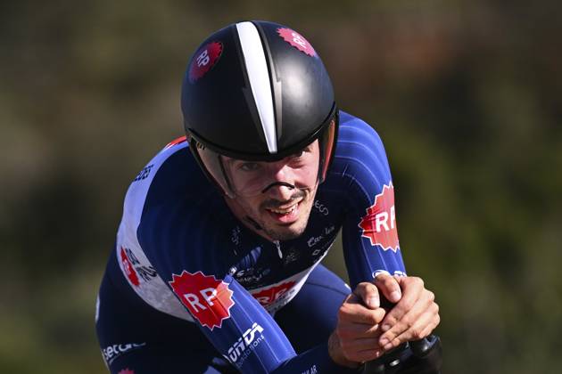 2025 Volta Algarve cycling race - Stage 5 MALHAO, PORTUGAL - FEBRUARY 23 : Leal Tiago (POR) of Radio Popular - Paredes - Boavista during stage 5, an individual time trial, of the 51th edition of the Volta Algarve cycling race, with start in Salir and finish in Malhao on February 23, 2025 in Malhao, Portugal, 23 02 2025 ( Motordriver Kenny Verfaillie - Malhao Portugal  Copyright: xTomasxSiskx