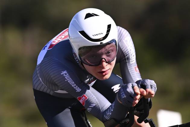 2025 Volta Algarve cycling race - Stage 5 MALHAO, PORTUGAL - FEBRUARY 23 : Hollmann Juri (GER) of Alpecin-Deceuninck during stage 5, an individual time trial, of the 51th edition of the Volta Algarve cycling race, with start in Salir and finish in Malhao on February 23, 2025 in Malhao, Portugal, 23 02 2025 ( Motordriver Kenny Verfaillie - Malhao Portugal  Copyright: xTomasxSiskx