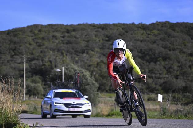 2025 Volta Algarve cycling race - Stage 5 MALHAO, PORTUGAL - FEBRUARY 23 : Rota Lorenzo (ITA) of Intermarche - Wanty during stage 5, an individual time trial, of the 51th edition of the Volta Algarve cycling race, with start in Salir and finish in Malhao on February 23, 2025 in Malhao, Portugal, 23 02 2025 ( Motordriver Kenny Verfaillie - Malhao Portugal  Copyright: xTomasxSiskx