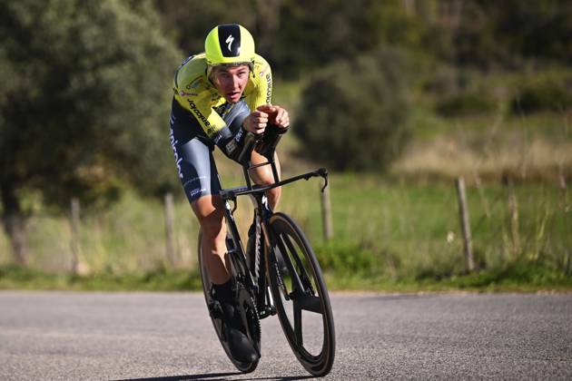 2025 Volta Algarve cycling race - Stage 5 MALHAO, PORTUGAL - FEBRUARY 23 : Wood Harrison (GBR) of Anicolor Tien 21 during stage 5, an individual time trial, of the 51th edition of the Volta Algarve cycling race, with start in Salir and finish in Malhao on February 23, 2025 in Malhao, Portugal, 23 02 2025 ( Motordriver Kenny Verfaillie - Malhao Portugal  Copyright: xTomasxSiskx