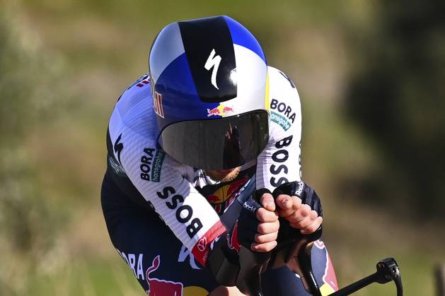 2025 Volta Algarve cycling race - Stage 5 MALHAO, PORTUGAL - FEBRUARY 23 : Tratnik Jan (SLO) of Red Bull - Bora - Hansgrohe during stage 5, an individual time trial, of the 51th edition of the Volta Algarve cycling race, with start in Salir and finish in Malhao on February 23, 2025 in Malhao, Portugal, 23 02 2025 ( Motordriver Kenny Verfaillie - Malhao Portugal  Copyright: xTomasxSiskx