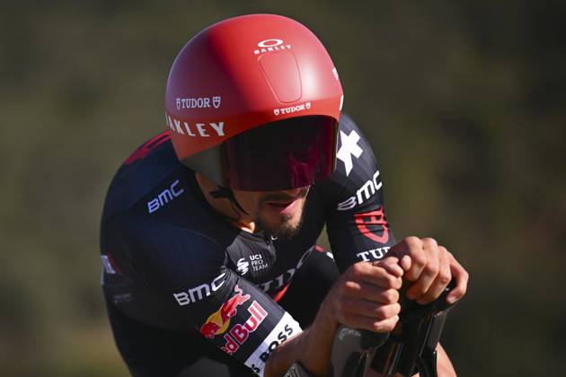 2025 Volta Algarve cycling race - Stage 5 MALHAO, PORTUGAL - FEBRUARY 23 : Alaphilippe Julian (FRA) of Tudor Pro Cycling Team during stage 5, an individual time trial, of the 51th edition of the Volta Algarve cycling race, with start in Salir and finish in Malhao on February 23, 2025 in Malhao, Portugal, 23 02 2025 ( Motordriver Kenny Verfaillie - Malhao Portugal  Copyright: xTomasxSiskx