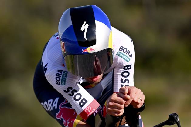 2025 Volta Algarve cycling race - Stage 5 MALHAO, PORTUGAL - FEBRUARY 23 : Roglic Primoz (SLO) of Red Bull - Bora - Hansgrohe during stage 5, an individual time trial, of the 51th edition of the Volta Algarve cycling race, with start in Salir and finish in Malhao on February 23, 2025 in Malhao, Portugal, 23 02 2025 ( Motordriver Kenny Verfaillie - Malhao Portugal  Copyright: xTomasxSiskx