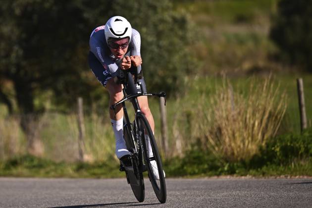 2025 Volta Algarve cycling race - Stage 5 MALHAO, PORTUGAL - FEBRUARY 23 : Vergallito Luca (ITA) of Alpecin-Deceuninck during stage 5, an individual time trial, of the 51th edition of the Volta Algarve cycling race, with start in Salir and finish in Malhao on February 23, 2025 in Malhao, Portugal, 23 02 2025 ( Motordriver Kenny Verfaillie - Malhao Portugal  Copyright: xTomasxSiskx