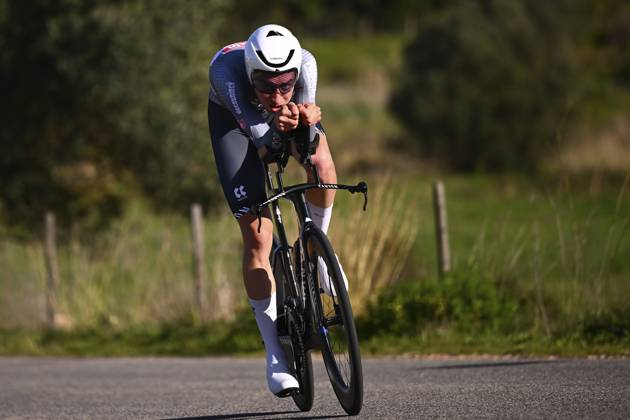 2025 Volta Algarve cycling race - Stage 5 MALHAO, PORTUGAL - FEBRUARY 23 : Vergallito Luca (ITA) of Alpecin-Deceuninck during stage 5, an individual time trial, of the 51th edition of the Volta Algarve cycling race, with start in Salir and finish in Malhao on February 23, 2025 in Malhao, Portugal, 23 02 2025 ( Motordriver Kenny Verfaillie - Malhao Portugal  Copyright: xTomasxSiskx