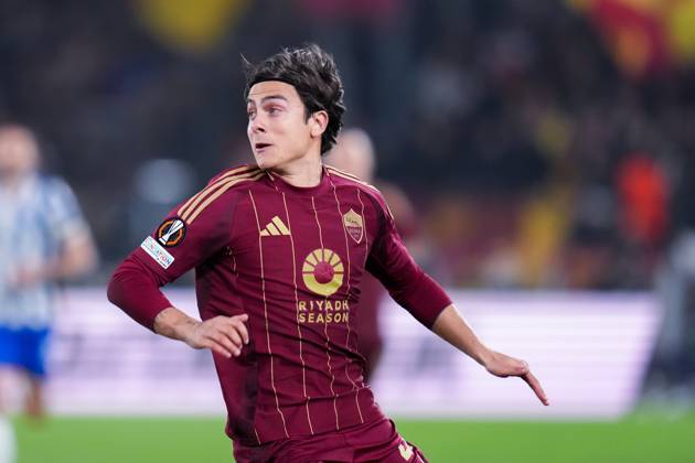 AS Roma v FC Porto - UEFA Europa League 2024 25 Knockout Play-off Second Leg Paulo Dybala of AS Roma during the UEFA Europa League 2024 25 Knockout Play-off Second Leg match between AS Roma and FC Porto at Stadio Olimpico on February 20, 2025 in Rome, Italy. Rome Stadio Olimpico Rome Italy Copyright: xGiuseppexMaffiax UEL_Roma-Porto_200225DSC08624