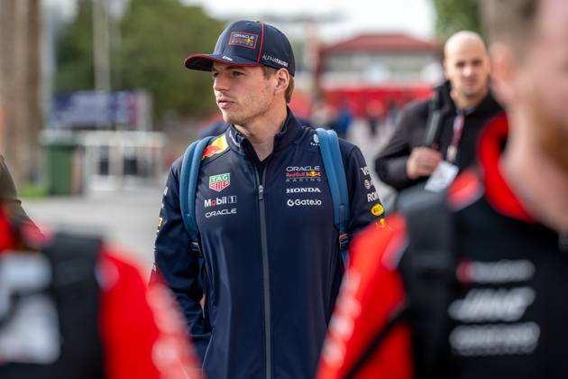 SAKHIR, BAHRAIN: Max Verstappen, racing for the Red Bull Racing team during the 2025 Formula 1 Bahrain Testing at the Bahrain International Circuit in Sakhir, Bahrain