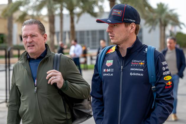 SAKHIR, BAHRAIN: Max Verstappen, racing for the Red Bull Racing team during the 2025 Formula 1 Bahrain Testing at the Bahrain International Circuit in Sakhir, Bahrain