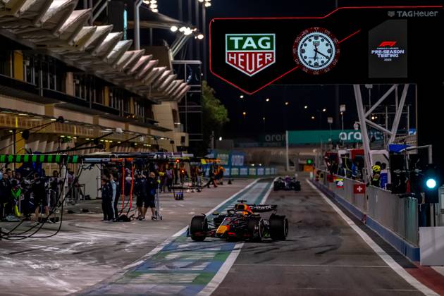 SAKHIR, BAHRAIN: Max Verstappen, racing for the Red Bull Racing team during the 2025 Formula 1 Bahrain Testing at the Bahrain International Circuit in Sakhir, Bahrain