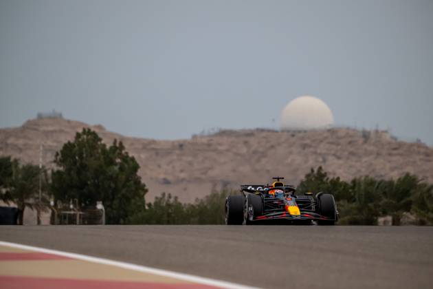 SAKHIR, BAHRAIN: Max Verstappen, racing for the Red Bull Racing team during the 2025 Formula 1 Bahrain Testing at the Bahrain International Circuit in Sakhir, Bahrain