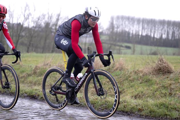 Flanders Classics opening weekend 2025 - training session 27 02 2025 GENT, BELGIUM - FEBRUARY 27 : De Lie Arnaud (BEL) of Lotto Cycling Team pictured during a training session ahead of the Flanders Classics opening weekend with Omloop Het Nieuwsblad and Kuurne Brussel Kuurne on February 27, 2025 in Gent, Belgium, 27 02 2025 Gent Belgium  Copyright: xJanxDexMeuleneirx
