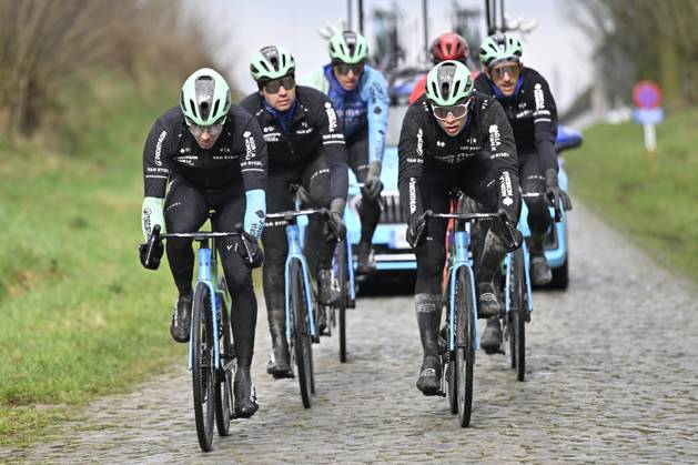 Flanders Classics opening weekend 2025 - training session 27 02 2025 GENT, BELGIUM - FEBRUARY 27 : riders of Decathlon AG2R La Mondiale Team pictured during a training session ahead of the Flanders Classics opening weekend with Omloop Het Nieuwsblad and Kuurne Brussel Kuurne on February 27, 2025 in Gent, Belgium, 27 02 2025 Gent Belgium  Copyright: xJanxDexMeuleneirx