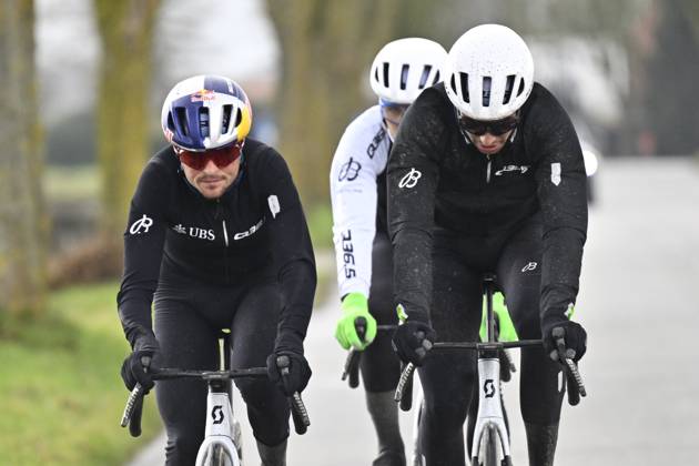 Flanders Classics opening weekend 2025 - training session 27 02 2025 GENT, BELGIUM - FEBRUARY 27 : Pidcock Thomas (GBR) GBR of Q36.5 Pro Cycling Team pictured during a training session ahead of the Flanders Classics opening weekend with Omloop Het Nieuwsblad and Kuurne Brussel Kuurne on February 27, 2025 in Gent, Belgium, 27 02 2025 Gent Belgium Copyright: xJanxDexMeuleneirx