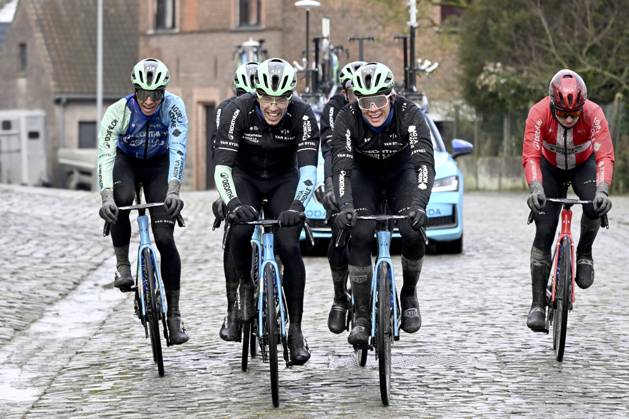 Flanders Classics opening weekend 2025 - training session 27 02 2025 HOREBEKE, BELGIUM - FEBRUARY 27 : Naesen Oliver (BEL) of Decathlon AG2R La Mondiale Team and team mates pictured during a during a training session ahead of the Flanders Classics opening weekend with Omloop Het Nieuwsblad and Kuurne Brussel Kuurne on February 27, 2025 in Horebeke, Belgium, 27 02 2025 Horebeke Belgium Copyright: xJanxDexMeuleneirx
