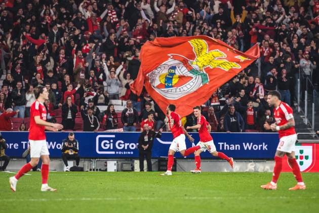 SL Benfica Vs SC Braga in Lisbon, Portugal - 26 Feb 2025 Vangelis Pavlidis (C) of SL Benfica celebrates a goal during the Portuguese Cup match between SL Benfica and SC Braga at Estadio da Luz. (Final score: SL Benfica 1 - 0 SC Braga) Lisbon Portugal Copyright: xHenriquexCasinhasx xSOPAxImagesx HCASINHAS_26022025_SLBENFICA_VS_SCBRAGA-022