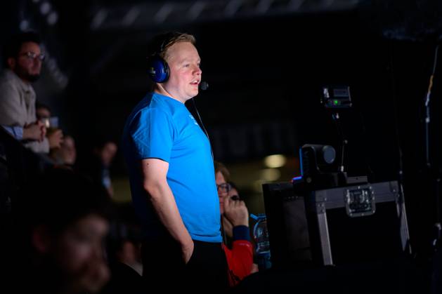 Stuttgart HBL 24 25 TVB Stuttgart TBV Lemgo Commentator Florian Schmidt Sommerfeld DYN Stuttgart Porsche Arena Baden Württemberg Germany