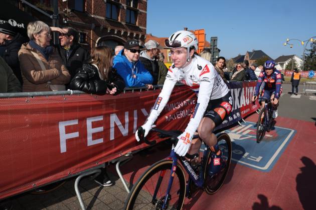 Fenix Omloop van het Hageland AARSCHOT TIELT - WINGE, Belgium 02 03 2025 Pfeiffer Georgi, Team Picnic postnl pictured during the Fenix Omloop van het Hageland on 02 March 2025 ( Picture by Gianni Barbieux Photo News ).  Copyright: xGiannixBarbieuxx