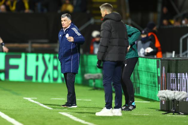 UEFA Europa leauge 2024 2025 Bodo Glimt Olympiakos Bodo 20250306 Olympiakos coach Jose Luis Mendilibar Etxebarria during the UEFA Europa leauge match between Bodo Glimt and Olympiakos at Aspmyra stadium Photo Annika Byrde NTB Bodo Norge EDITORIAL USE ONLY RESTRICTED USE FOR BETTING COMPANIES Copyright: xAnnikaxByrdex xNTBx