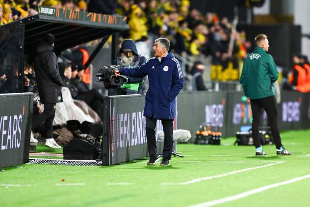 UEFA Europa leauge 2024 2025 Bodo Glimt Olympiakos Bodo 20250306 Olympiakos coach Jose Luis Mendilibar Etxebarria during the UEFA Europa leauge match between Bodo Glimt and Olympiakos at Aspmyra stadium Photo Mats Torbergsen NTB Bodo Norge EDITORIAL USE ONLY RESTRICTED USE FOR BETTING COMPANIES Copyright: xMatsxTorbergsenx xNTBx