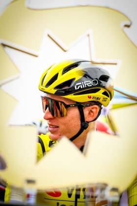 American Matteo Jorgenson of Team Visma-Lease a Bike pictured at the start of the first stage of 83th edition of the Paris-Nice cycling race, from and to Le Perray-en-Yvelines (156,5km), Sunday 09 March 2025. DAVIDxPINTENS x114551830x