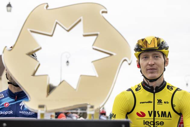American Matteo Jorgenson of Team Visma-Lease a Bike pictured before the first stage of 83th edition of the Paris-Nice cycling race, from and to Le Perray-en-Yvelines (156,5km), Sunday 09 March 2025. DAVIDxPINTENS x114552511x