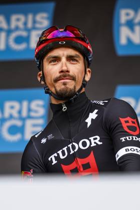 French Julian Alaphilippe of Tudor Pro Cycling Team pictured before the first stage of 83th edition of the Paris-Nice cycling race, from and to Le Perray-en-Yvelines (156,5km), Sunday 09 March 2025. DAVIDxPINTENS x114554926x