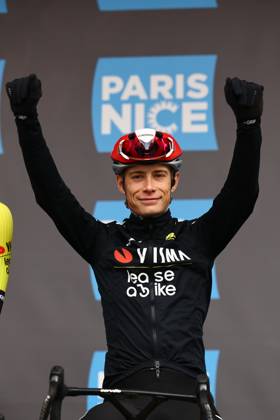 Danish Jonas Vingegaard Hansen of Team Visma-Lease a Bike pictured at the start of stage two of the 83th edition of the Paris-Nice cycling race, from Montesson to Bellegarde (183,9 km) in France, Monday 10 March 2025. DAVIDxPINTENS x114603469x