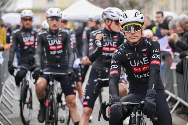 Paris - Nice 2025 - stage 2 BELLEGARDE, FRANCE - MARCH 10 : Almeida Joao (POR) of Uae Team Emirates - Xrg before the start of the race during stage 2 of the 83th edition of the Paris - Nice cycling race, a stage of 183,9km with start in Montesson and finish in Bellegarde on March 10, 2025 in Bellegarde, France, 10 03 2025 ( Motordriver Kenny Verfaillie - Bellegarde France  Copyright: xNicoxVereeckenx