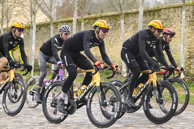 Paris - Nice 2025 - stage 2 BELLEGARDE, FRANCE - MARCH 10 : Kristoff Alexander (NOR) of Uno-X Mobility, Leknessund Andreas (NOR) of Uno-X Mobility in action during stage 2 of the 83th edition of the Paris - Nice cycling race, a stage of 183,9km with start in Montesson and finish in Bellegarde on March 10, 2025 in Bellegarde, France, 10 03 2025 ( Motordriver Kenny Verfaillie - Bellegarde France  Copyright: xNicoxVereeckenx