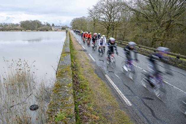 Paris - Nice 2025 - stage 2 BELLEGARDE, FRANCE - MARCH 10 : Illustration picture of the peloton during stage 2 of the 83th edition of the Paris - Nice cycling race, a stage of 183,9km with start in Montesson and finish in Bellegarde on March 10, 2025 in Bellegarde, France, 10 03 2025 ( Motordriver Kenny Verfaillie - Bellegarde France  Copyright: xNicoxVereeckenx