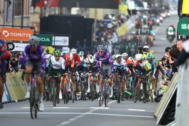 Riders pictured in action during stage two of the 83th edition of the Paris-Nice cycling race, from Montesson to Bellegarde (183,9 km) in France, Monday 10 March 2025. DAVIDxPINTENS  x114617302x