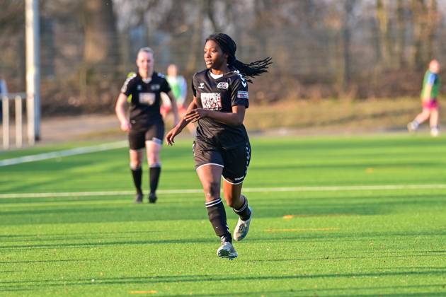 Soccer I Women I Season 2024 2025 I Regionalliga Nord I 14 Matchday I SV Henstedt Ulzburg Hamburger SV II I 09 03 2025 Close-up, single photo, cropped, portrait, portrait, single photo, single photo, body Dissy Jeanne Ragouena 14, SV Henstedt Ulzburg Copyright: xLobeca WolfxGebhardtx