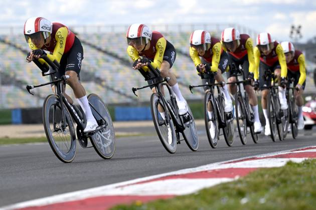 Paris - Nice 2025 - stage 3 NEVERS, FRANCE - MARCH 11 : team Cofidis during stage 3 of the 83th edition of the Paris - Nice cycling race, a team time-trail stage of 28,4km with start on the Circuit Magny-Cours and finish in Nevers on March 11, 2025 in Nevers, France, 11 03 2025 ( Motordriver Kenny Verfaillie - Nevers France  Copyright: xNicoxVereeckenx