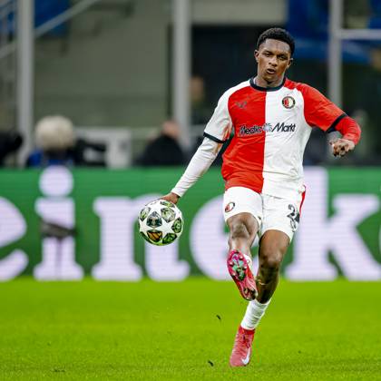 Feyenoord Rotterdam midfielder Givairo Read during the match Inter Feyenoord at the San Siro Stadium for the UEFA Champions League Round of 16 2st leg season 2024 2025 in MILAN, Italia on 11 march 2025, photo by Marcel van Dorst EYE4images DeFodi Images