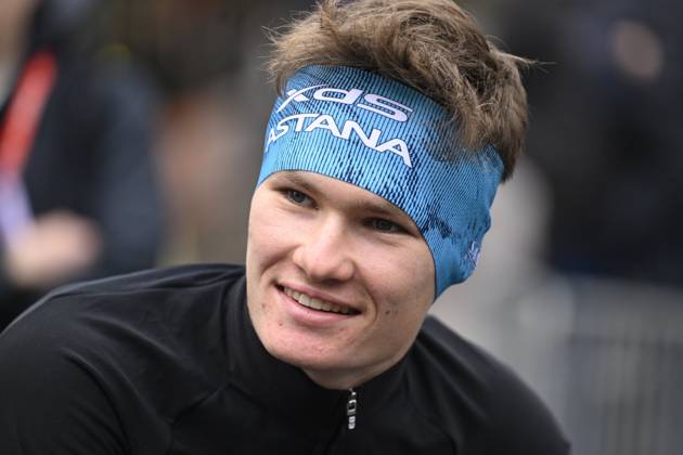 Paris - Nice 2025 - stage 4 LA LOGE DES GARDES, FRANCE - MARCH 12 : Vinokurov Nicolas (KAZ) of Xds Astana Team during stage 4 of the 83th edition of the Paris - Nice cycling race, a stage of 163,4km with start in Vichy and finish in La Loge Des Gardes on March 12, 2025 in La Loge Des Gardes, France, 12 03 2025 ( Motordriver Kenny Verfaillie - La Loge Des Gardes France  Copyright: xNicoxVereeckenx