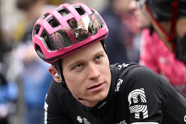 Paris - Nice 2025 - stage 4 LA LOGE DES GARDES, FRANCE - MARCH 12 : Steinhauser Georg (GER) of Ef Education - Easypost during stage 4 of the 83th edition of the Paris - Nice cycling race, a stage of 163,4km with start in Vichy and finish in La Loge Des Gardes on March 12, 2025 in La Loge Des Gardes, France, 12 03 2025 ( Motordriver Kenny Verfaillie - La Loge Des Gardes France  Copyright: xNicoxVereeckenx