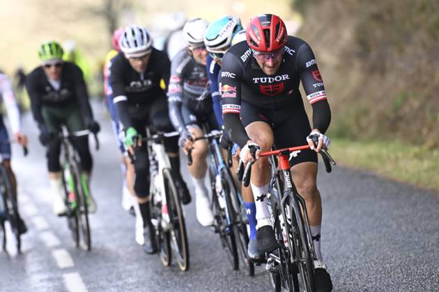 Paris - Nice 2025 - stage 4 LA LOGE DES GARDES, FRANCE - MARCH 12 : Haller Marco (AUT) of Tudor Pro Cycling Team during stage 4 of the 83th edition of the Paris - Nice cycling race, a stage of 163,4km with start in Vichy and finish in La Loge Des Gardes on March 12, 2025 in La Loge Des Gardes, France, 12 03 2025 ( Motordriver Kenny Verfaillie - La Loge Des Gardes France  Copyright: xNicoxVereeckenx
