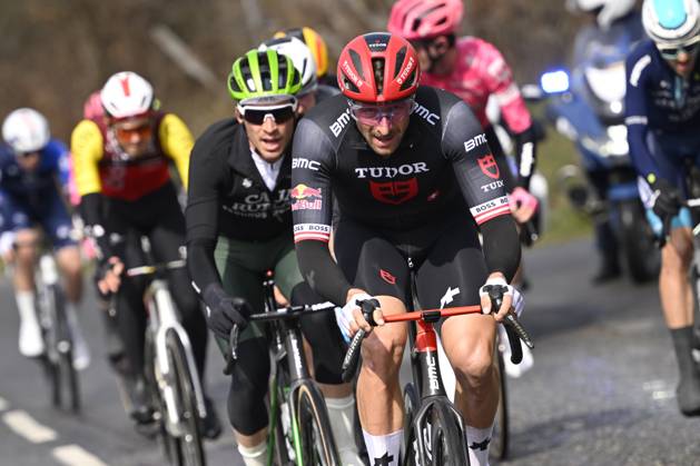 Paris - Nice 2025 - stage 4 LA LOGE DES GARDES, FRANCE - MARCH 12 : Haller Marco (AUT) of Tudor Pro Cycling Team during stage 4 of the 83th edition of the Paris - Nice cycling race, a stage of 163,4km with start in Vichy and finish in La Loge Des Gardes on March 12, 2025 in La Loge Des Gardes, France, 12 03 2025 ( Motordriver Kenny Verfaillie - La Loge Des Gardes France  Copyright: xNicoxVereeckenx
