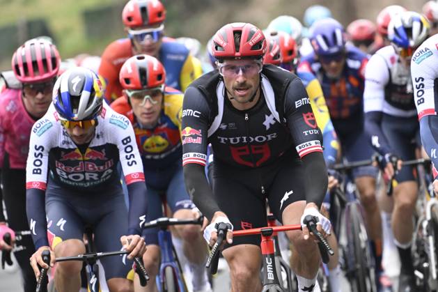 Paris - Nice 2025 - stage 4 LA LOGE DES GARDES, FRANCE - MARCH 12 : Haller Marco (AUT) of Tudor Pro Cycling Team during stage 4 of the 83th edition of the Paris - Nice cycling race, a stage of 163,4km with start in Vichy and finish in La Loge Des Gardes on March 12, 2025 in La Loge Des Gardes, France, 12 03 2025 ( Motordriver Kenny Verfaillie - La Loge Des Gardes France  Copyright: xNicoxVereeckenx