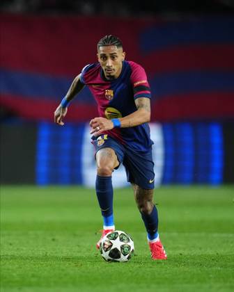 ESP: FC Barcelona, Barca - SL Benfica. UEFA Champions League match. Round of 16 Raphael Dias Belloli Raphinha of FC Barcelona during the UEFA Champions League match, Round of 16, between FC Barcelona and Benfica played at Lluis Companys Stadium on March 11 2025 in Barcelona Spain. kpng Copyright: xSergioxRuizx xImagox PS_240311_BAR_BEN_1536