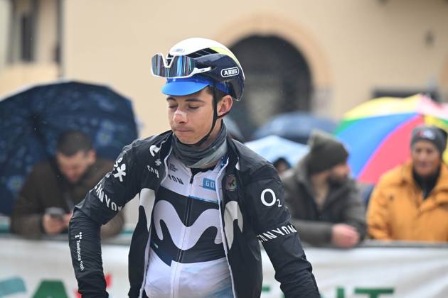 13-03-2025 Tirreno - Adriatico; Tappa 04 Norcia - Trasacco; 2025, Movistar; Formolo, Davide; Norcia; 