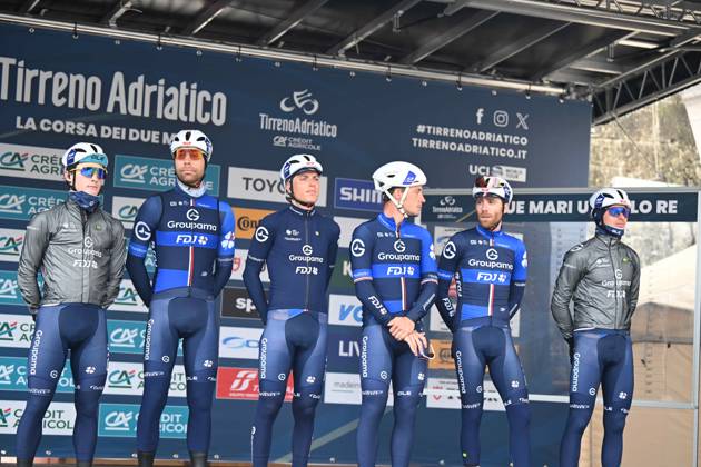 13-03-2025 Tirreno - Adriatico; Tappa 04 Norcia - Trasacco; 2025, Groupama - Fdj; Norcia; 