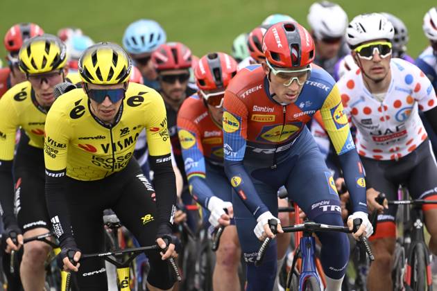 Paris - Nice 2025 - stage 5 LA COTE-SAINT-ANDRE, FRANCE - MARCH 13 : Vergaerde Otto (BEL) of Lidl - Trek during stage 5 of the 83th edition of the Paris - Nice cycling race, a stage of 196,5km with start in Saint-Just-en-Chevalet and finish in La Cote-Saint-Andre on March 13, 2025 in La Cote-Saint-Andre, France, 13 03 2025 ( Motordriver Kenny Verfaillie - La Cote-Saint-Andre France  Copyright: xNicoxVereeckenx